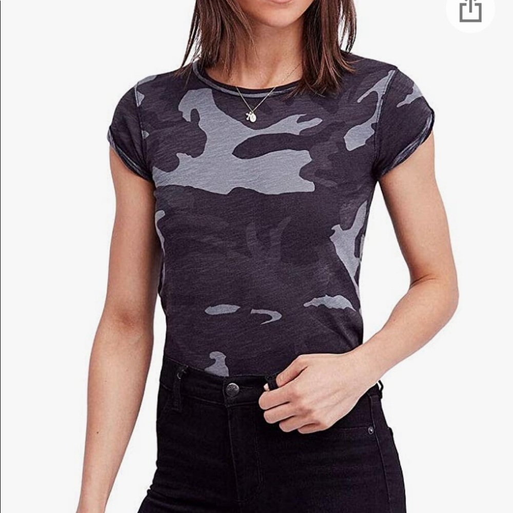 Free People Camouflage T-shirt
